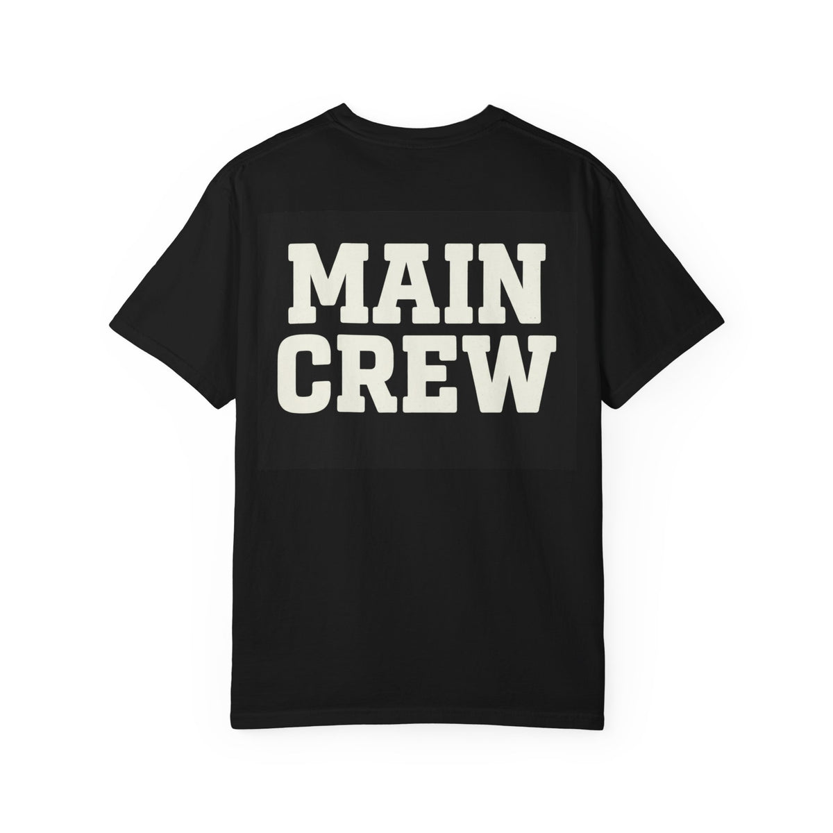 Main Crew Graphic T-Shirt — Bold Chest & Back Logo, Teamwork Tee