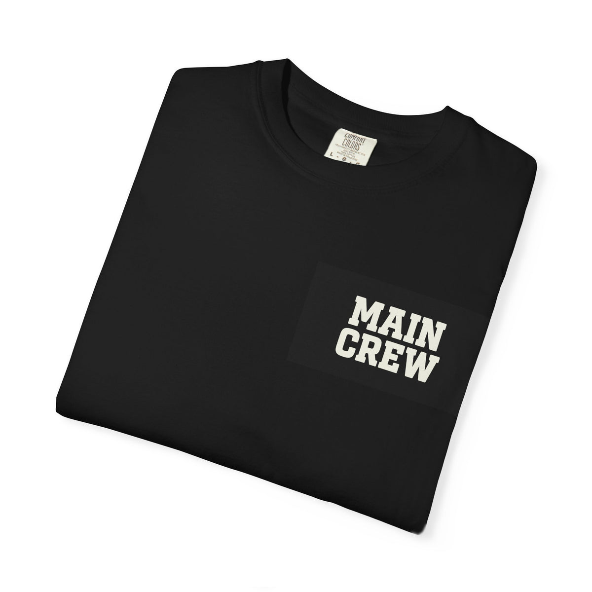 Main Crew Graphic T-Shirt — Bold Chest & Back Logo, Teamwork Tee