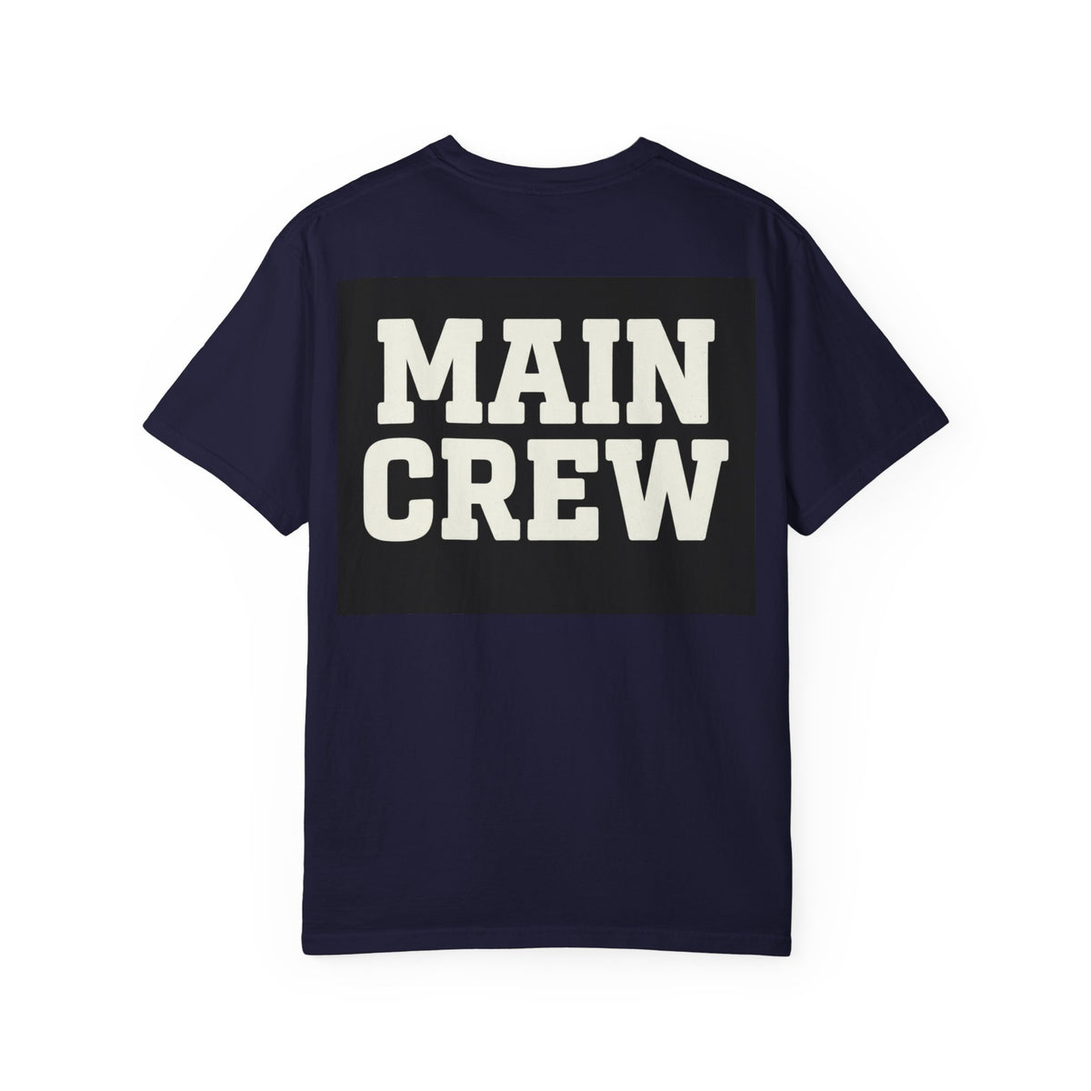 Main Crew Graphic T-Shirt — Bold Chest & Back Logo, Teamwork Tee