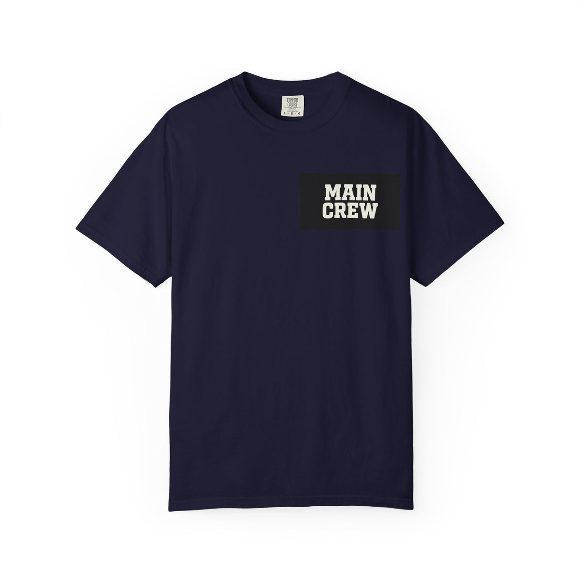 Main Crew Graphic T-Shirt — Bold Chest & Back Logo, Teamwork Tee