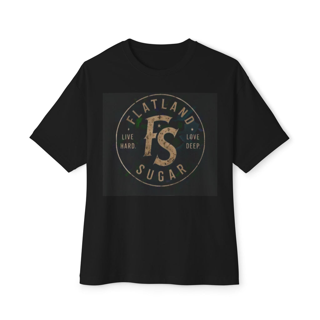 Flatland Sugar Vintage Logo Tee — Retro 'Live Hard Love Deep' Graphic T‑Shirt