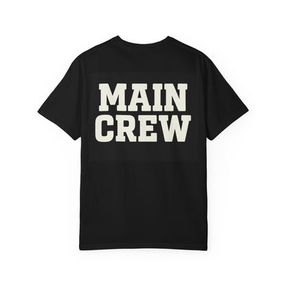 Main Crew Graphic T-Shirt — Bold Chest & Back Logo, Teamwork Tee