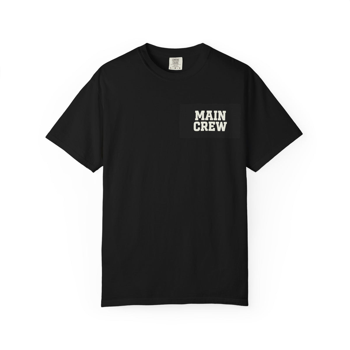 Main Crew Graphic T-Shirt — Bold Chest & Back Logo, Teamwork Tee