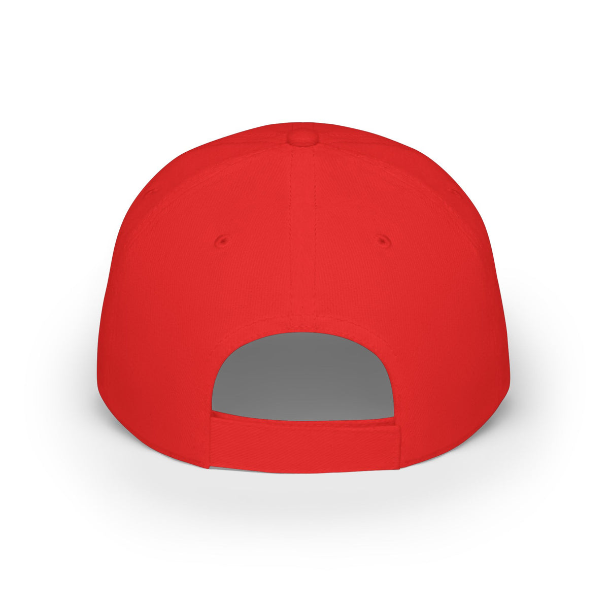 Playgirl Red Baseball Cap — Low Profile Hat with Rose Graphic