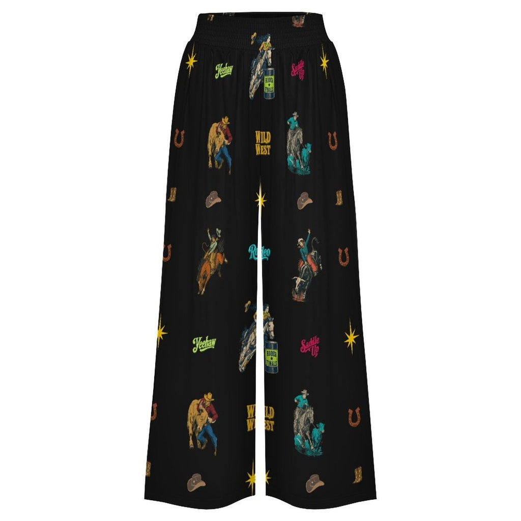 The Last Roundup Rodeo High Waisted Wide Leg Pants