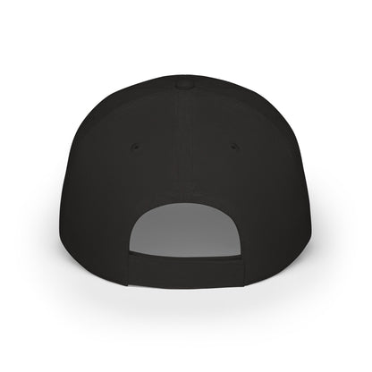 Playgirl Red Baseball Cap — Low Profile Hat with Rose Graphic