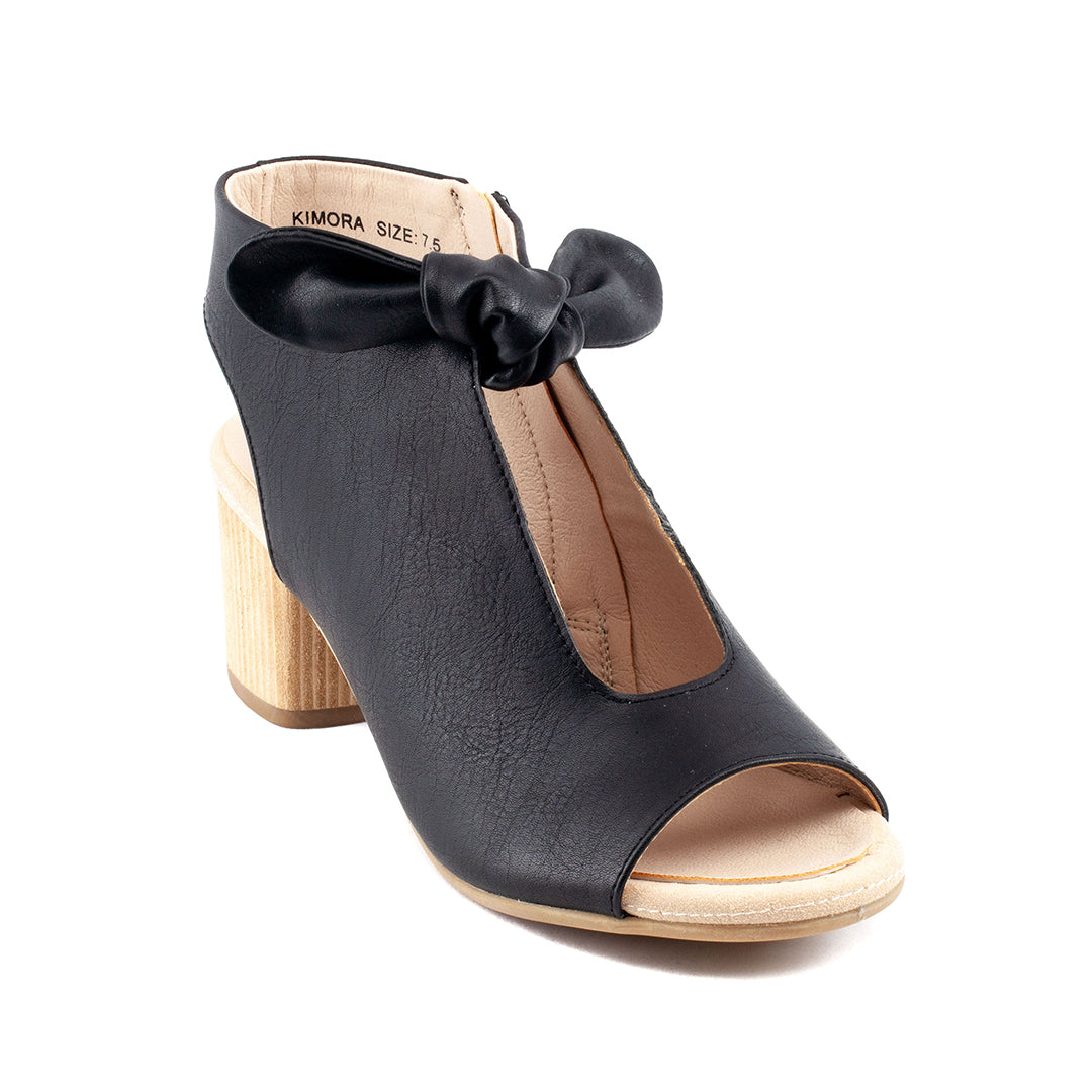 Women's Black Heeled Sandals