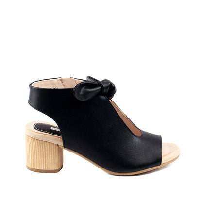 Women's Black Heeled Sandals