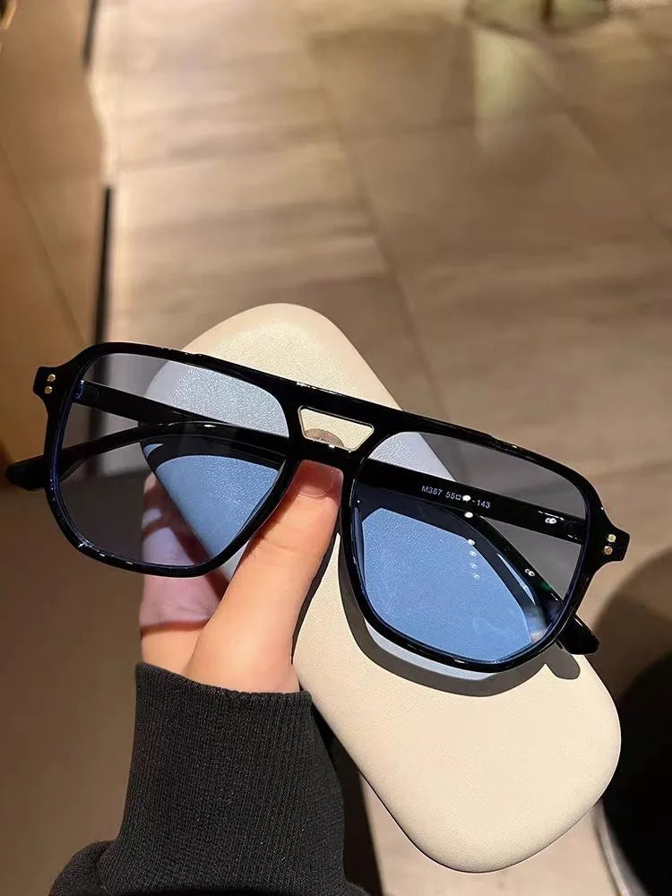 Oversized Retro Square Sunglasses – Unisex UV400 Designer Streetwear Shades