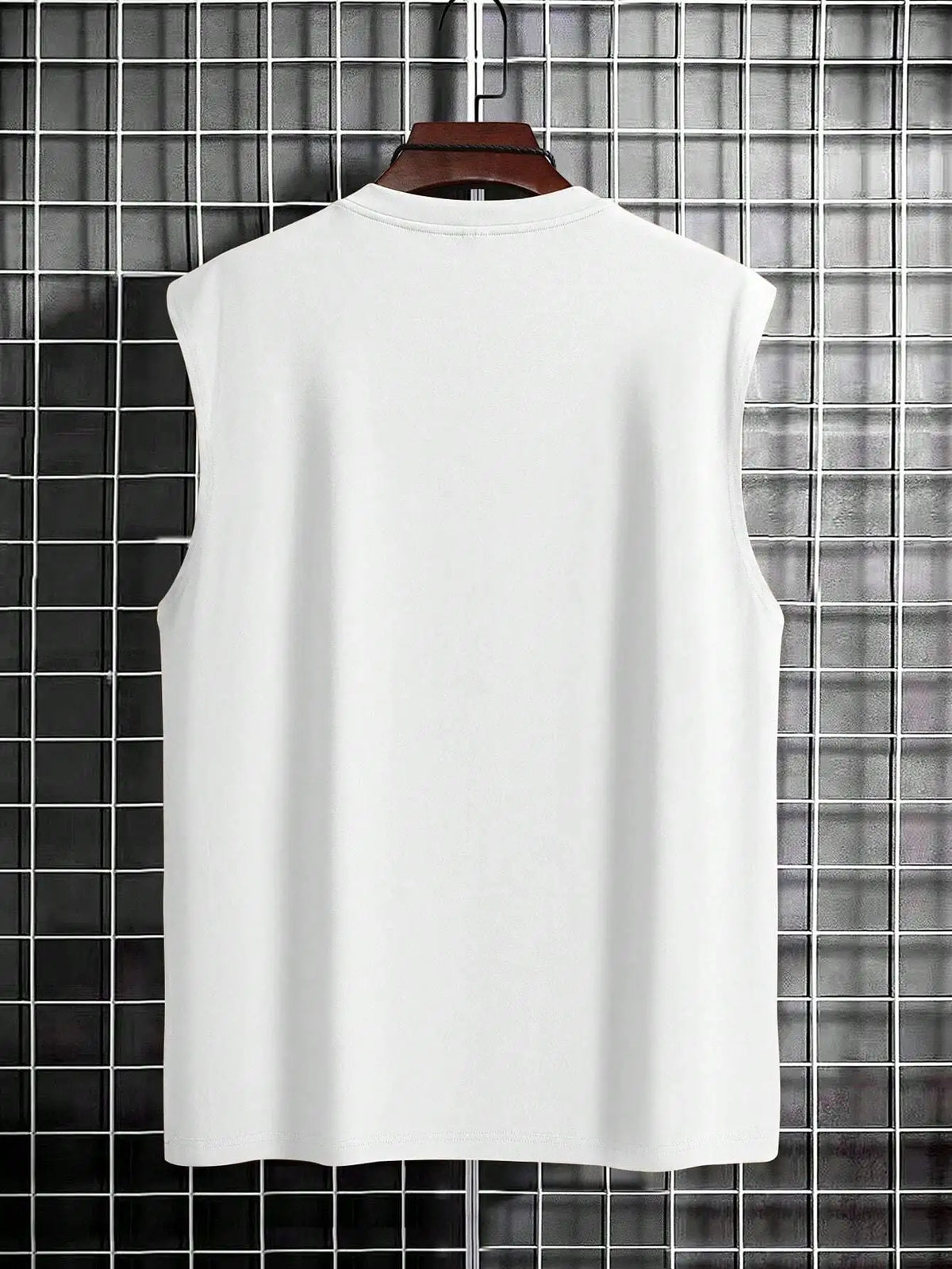 Retro Graphic Knit Tank Top – Pure Cotton Loose Fit Summer Streetwear