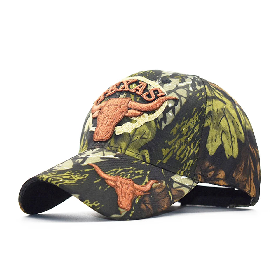 Camouflage Embroidered Snapback – Streetwear Baseball Cap