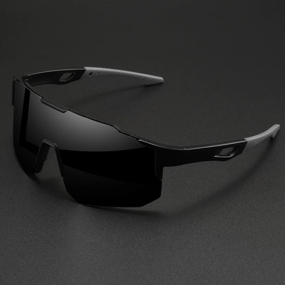 Oversized Colorful Sports Sunglasses - Wraparound Design, UV400 Unisex Comfort Fit for Cycling, Hiking & Outdoor