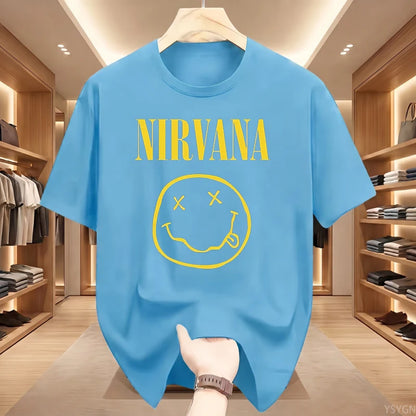 Retro Grunge Oversized Graphic Tee – Y2K Hip-Hop Style Vintage Rock T-Shirt
