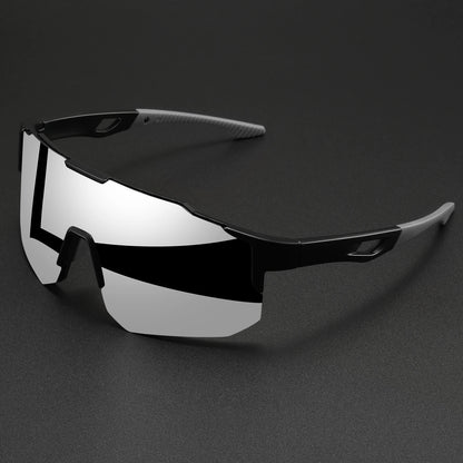 Oversized Colorful Sports Sunglasses - Wraparound Design, UV400 Unisex Comfort Fit for Cycling, Hiking & Outdoor