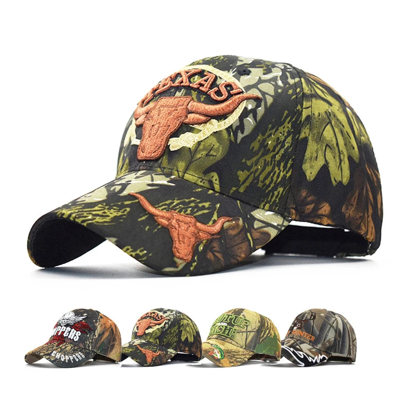 Camouflage Embroidered Snapback – Streetwear Baseball Cap