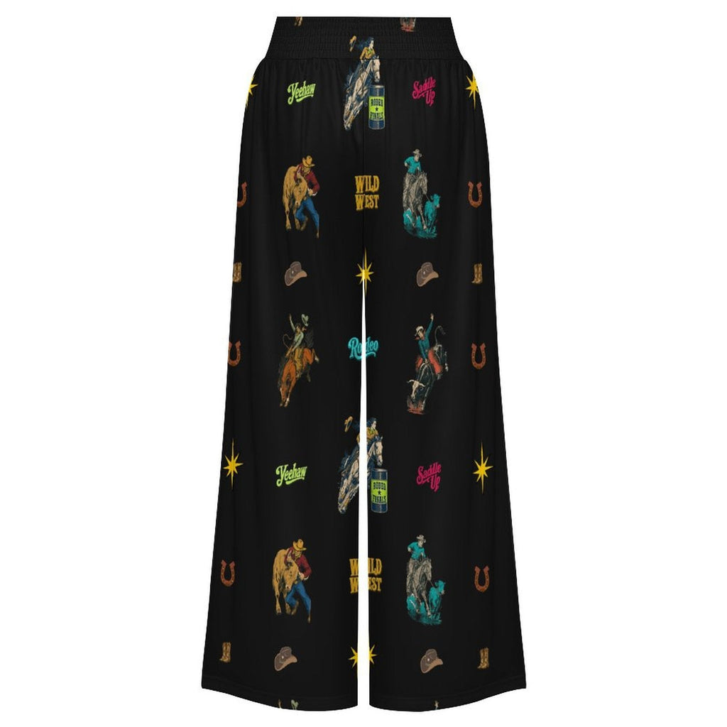 The Last Roundup Rodeo High Waisted Wide Leg Pants