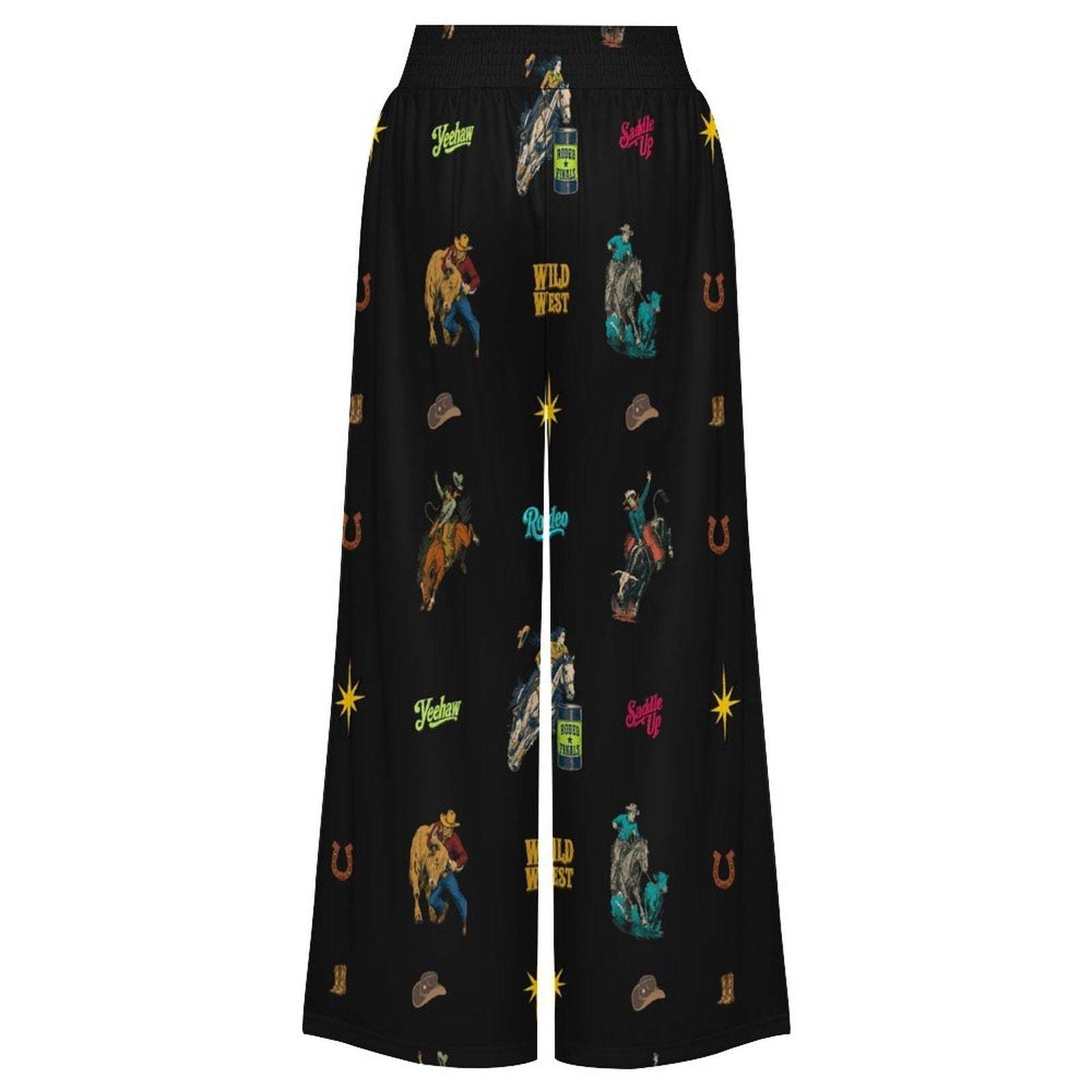 The Last Roundup Rodeo High Waisted Wide Leg Pants