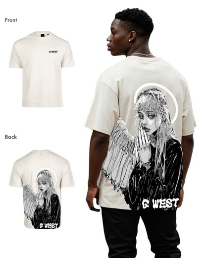 G West Mens Oversized Angel Girl Tee