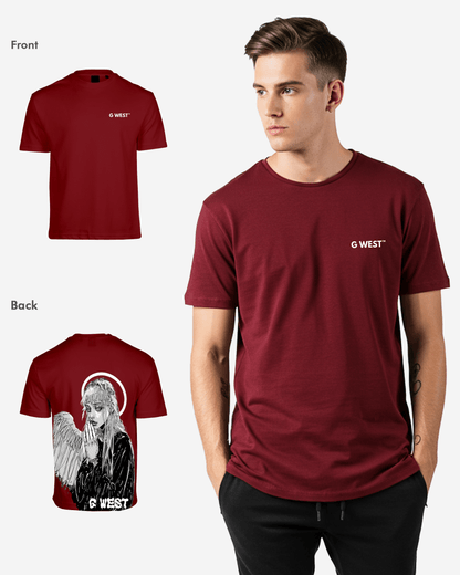 G West Mens Oversized Angel Girl Tee