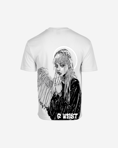 G West Mens Oversized Angel Girl Tee