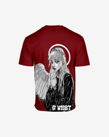 G West Mens Oversized Angel Girl Tee
